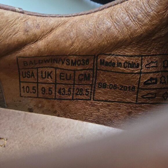 Vionic Baldwin Brown Leather Lace Up Shoes Size 10.5 - Picture 7 of 7